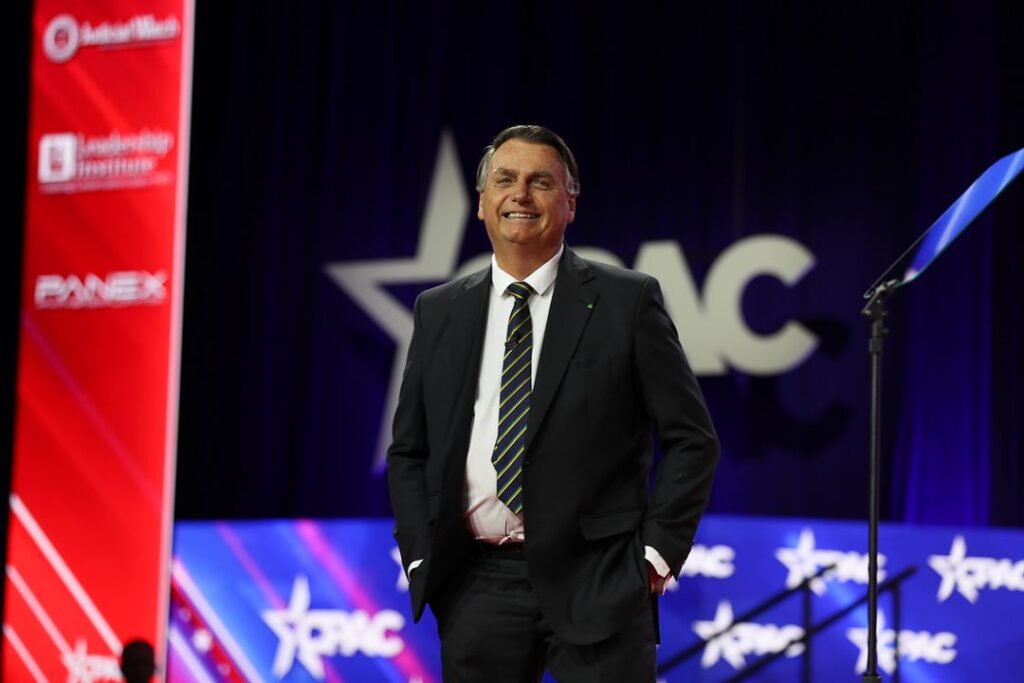 Jair Bolsonaro at the CPAC that took place in Washington, March 4 (CPAC courtesy)