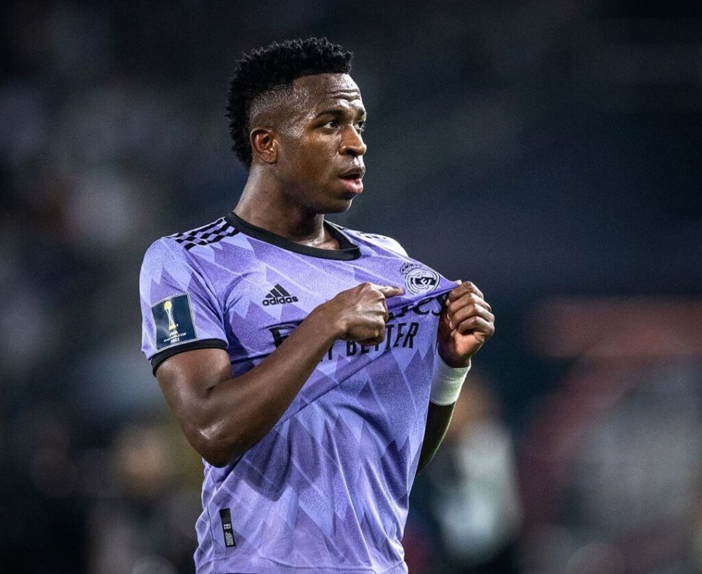 Vinicius Jr during a match for Real Madrid (Vini Jr Instagram courtesy)