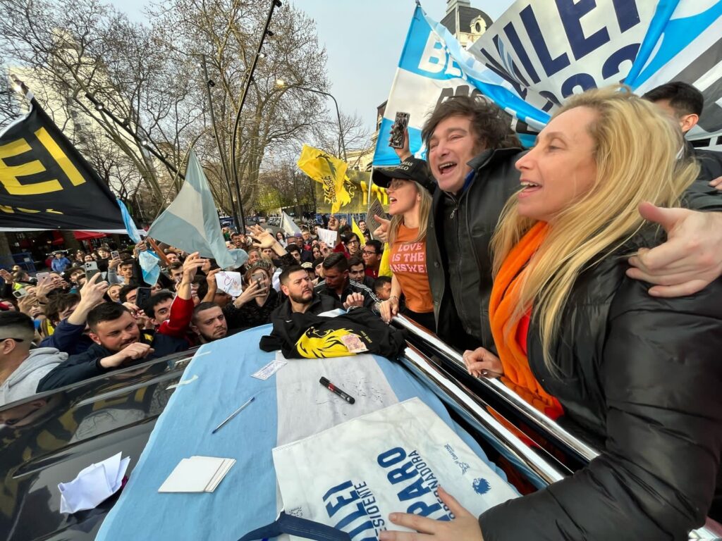 President-elect of Argentina Javier Milei during campaign (courtesy Javier Milei Social Media)