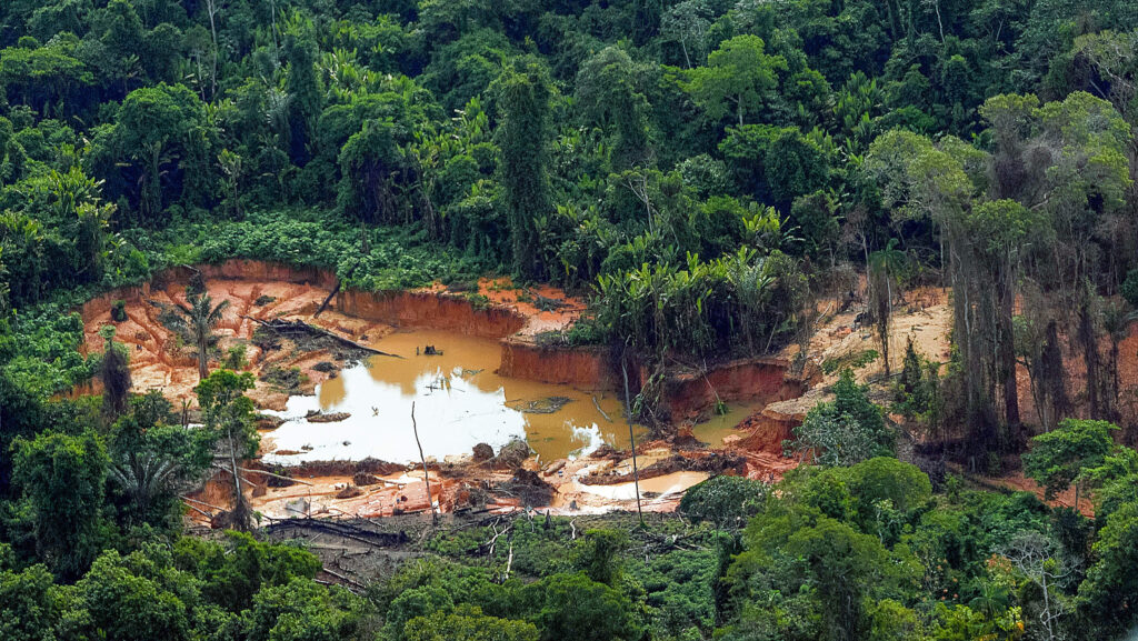 Illegal mining area in the Yanomami Indigenous Land (Leo Otero/Ministry of Indigenous Peoples)
