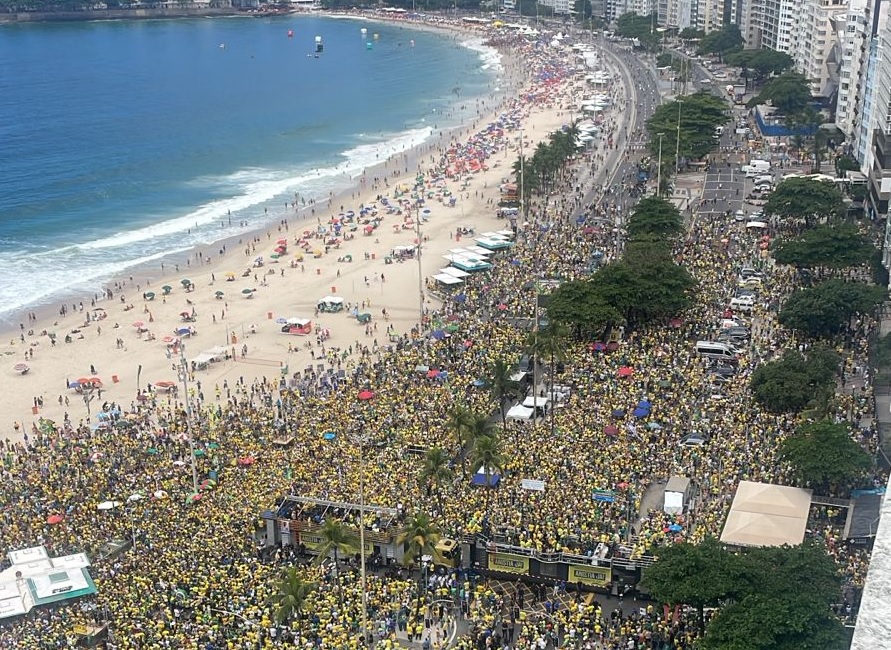 Pro-Bolsonaro demonstration in Rio de Janeiro (photo by Rio de Janeiro Police)